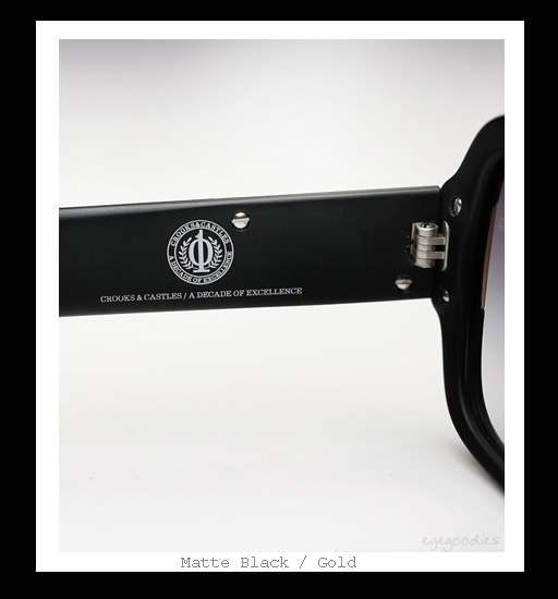 Mosley Tribes X Crooks & Castles - Castellano sunglasses - Matte Black