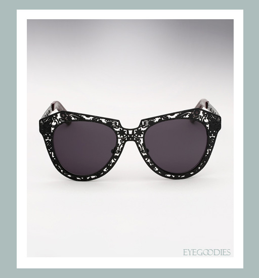 Karen Walker Number One Critter Sunglasses-Black