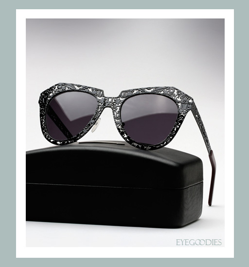 Karen Walker Number One Critter Sunglasses-Black
