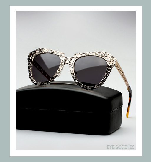 Karen Walker Number One Critter Sunglasses-Gold