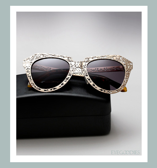 Karen Walker Number One Critter Sunglasses-Gold