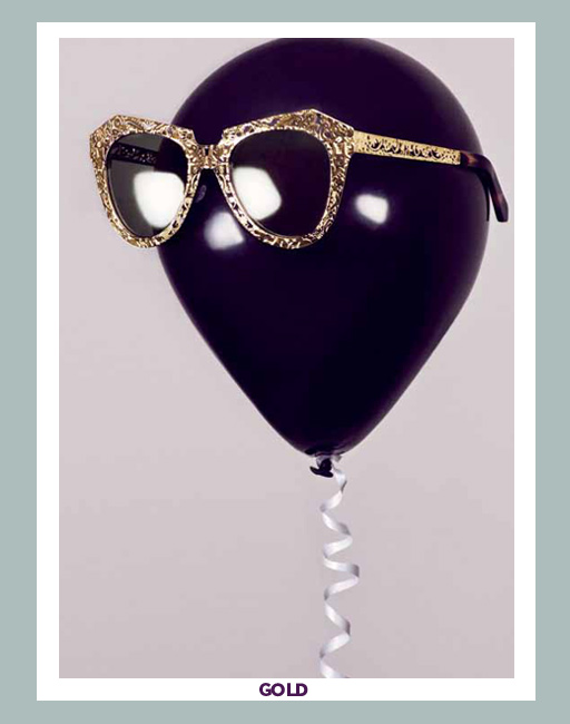 Karen Walker Number One Critter Sunglasses-Gold