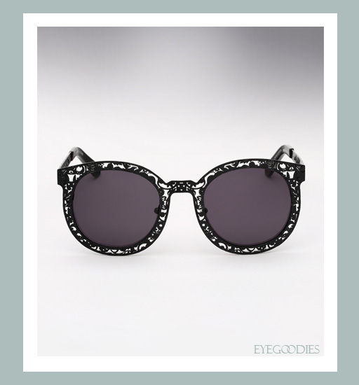 Karen Walker Super Duper Critter Sunglasses - Black