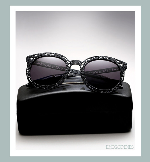 Karen Walker Super Duper Critter Sunglasses - Black