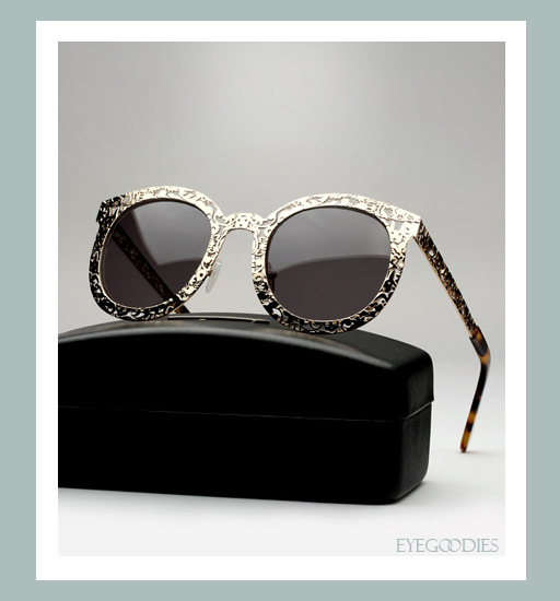 Karen Walker Super Duper Critter Sunglasses - Gold