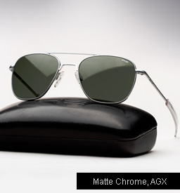 Randolph Engineering Aviator Sunglasses -Matte Chrome, AGX lenses