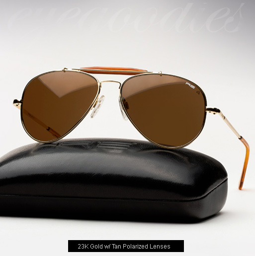 Randolph Engineering Sportsman Sunglasses - 23K Gold, Tan Polarized lenses