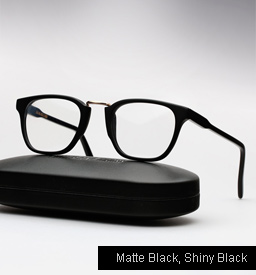 Cutler and Gross 1061 eyeglasses - Matte Black, Shiny Black Temples