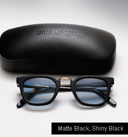 Cutler and Gross 1066 - Matte Black, Shiny Black temples