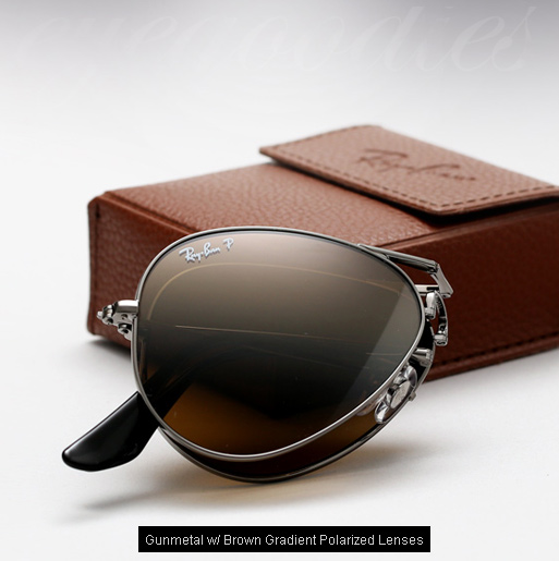 ray ban folding aviator polarized