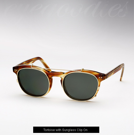 Randolph Engineering X Michael Bastian, JD Clip On sunglasses - Tortoise