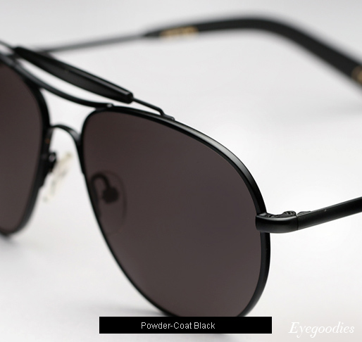 Garrett Leight Speedway T sunglasses - Powder Coat Black