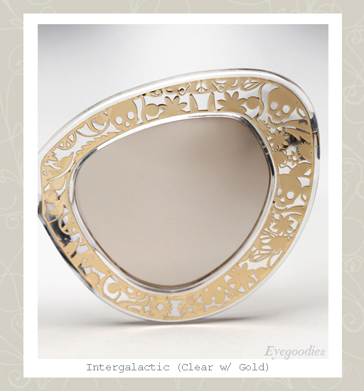 Karen Walker Intergalactic sunglasses - Clear / Gold