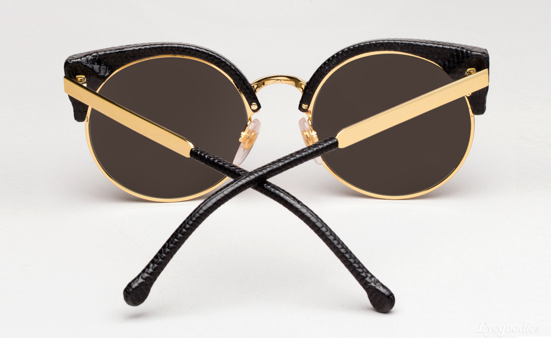 Super Lucia Ilaria Lizard sunglasses - Black