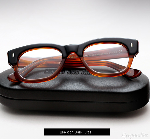 Cutler and Gross 0772 Eyeglasses - Black on Dark Turtle