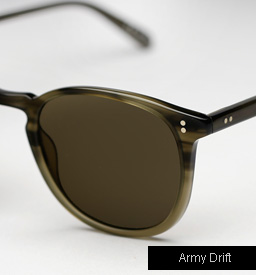 Garrett Leight Kinney Sunglasses - Army Drift