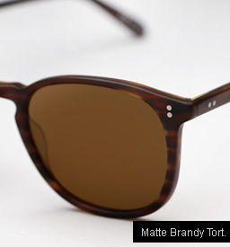 Garrett Leight Kinney Sunglasses - Matte Brandy Tortoise