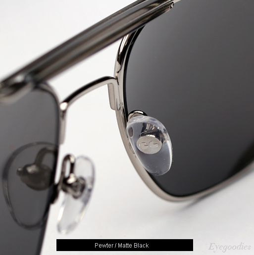 Garrett Leight San Juan sunglasses in Pewter/Matte Black