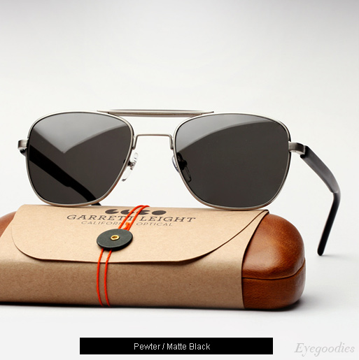 Garrett Leight San Juan sunglasses in Pewter/Matte Black