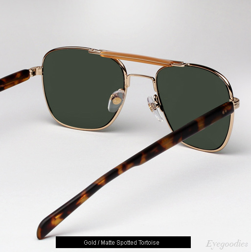 Garrett Leight San Juan sunglasses in Gold/Matte Spotted Tortoise