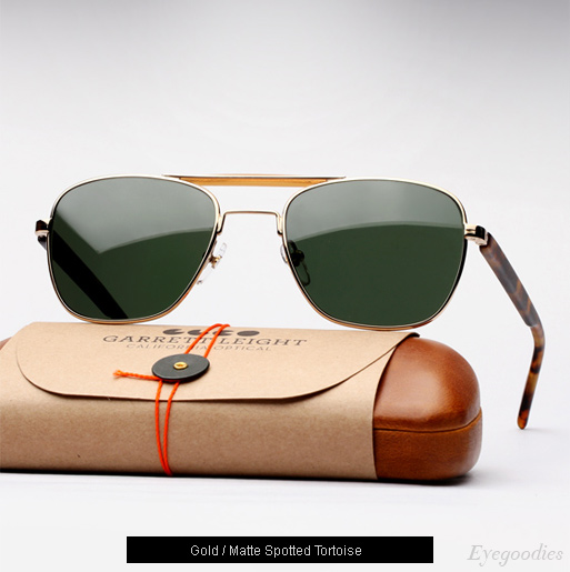 Garrett Leight San Juan sunglasses in Gold/Matte Spotted Tortoise