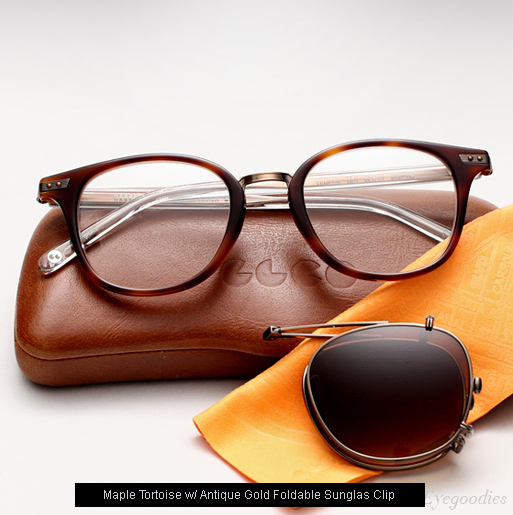 Garrett Leight Venezia Eyeglasses - Maple Tortoise + Clip