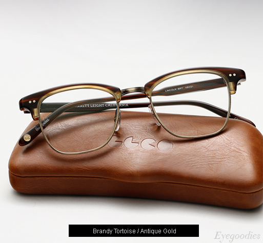 Garrett Leight Lincoln eyeglasses - Brandy Tortoise