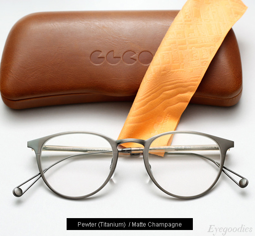 Garrett Leight Oxford Eyeglasses - Pewter / Matte Champagne