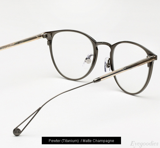 Garrett Leight Oxford Eyeglasses - Pewter / Matte Champagne