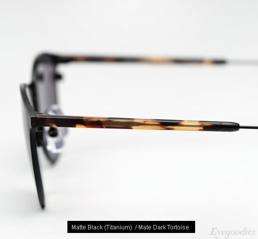 Garrett Leight Oxford Sunglasses - Matte Black / Matte Dark Tortoise