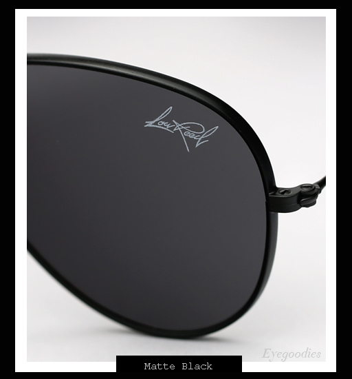 Illesteva x Lou Reed Aviator Sunglasses - Matte Black