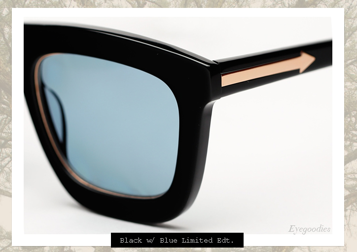 Karen Walker Deep Worship sunglasses - Black w Blue Lens