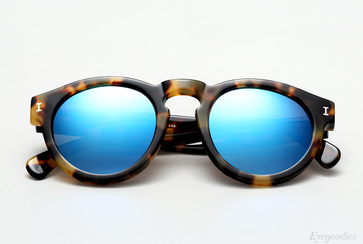 Illesteva Leonard sunglasses - Tortoise with Blue Mirror