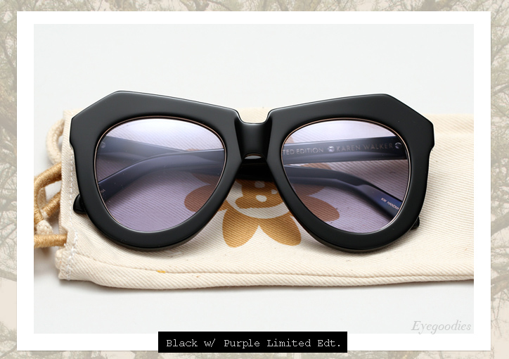 Karen Walker One Worship sunglasses - Black w Purple Lens