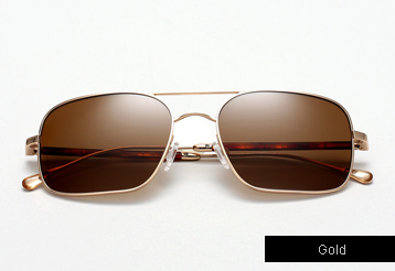 Oliver Peoples West De Oro sunglasses - Gold w/ Canyon Polarized lenses