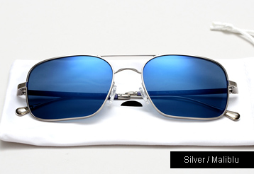 Oliver Peoples West De Oro sunglasses - Silver w/ Maliblu Mirror Polarized lenses