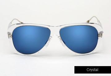 Oliver Peoples West Manzanita sunglasses - Crystal w/ Maliblu Mirror Polarized