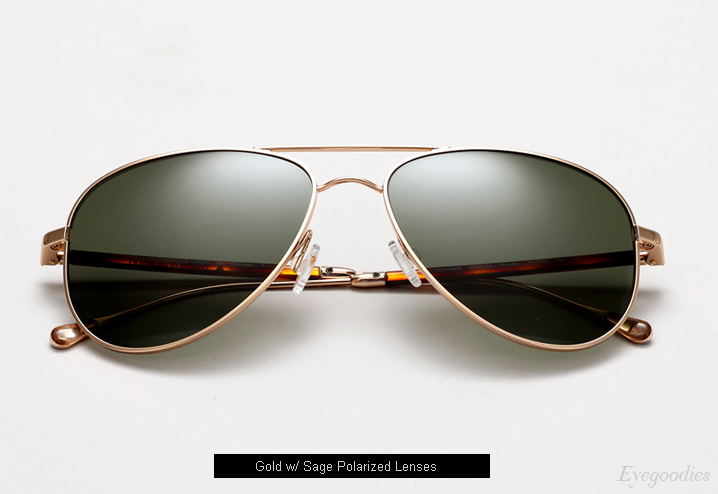 Oliver Peoples West Piedra sunglasses - Gold w/ Sage Polarized lenses