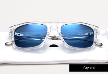 Oliver Peoples West San Luis sunglasses - Crystal w/ Maliblu Mirror Polarized