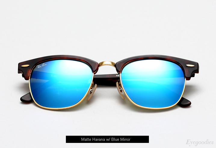 ray ban clubmaster mirror blue