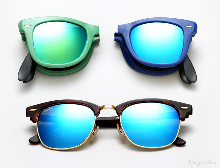 coloured ray ban aviators