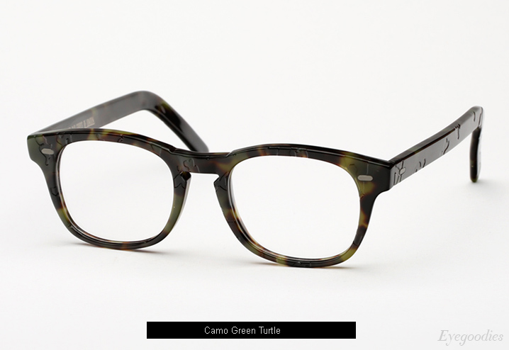 Cutler and Gross 1046 eyeglasses - Camo Green Turtle