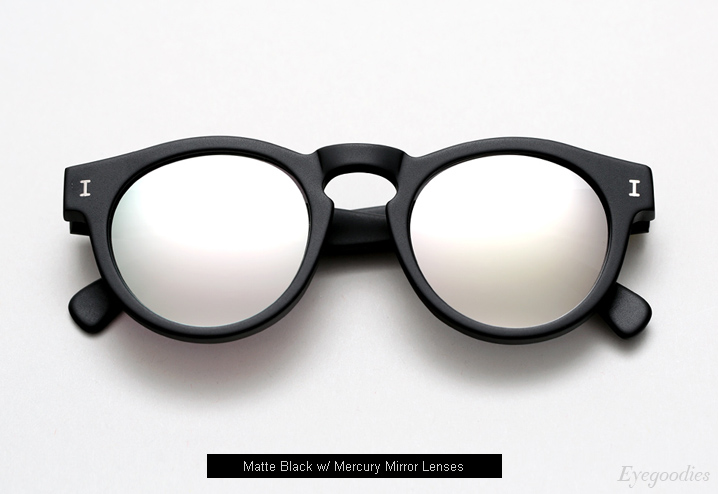 Illesteva Leonard sunglasses - Matte Black w/ Mercury Mirror