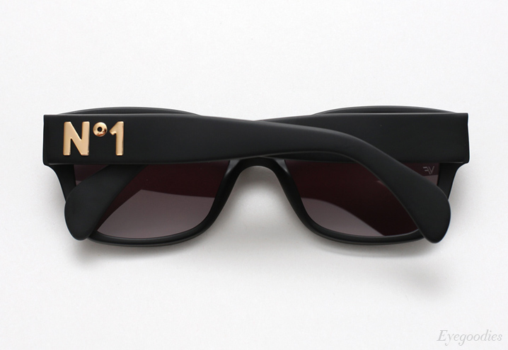 Vintage Frames Company Dice - Matte Black and Gold sunglasses