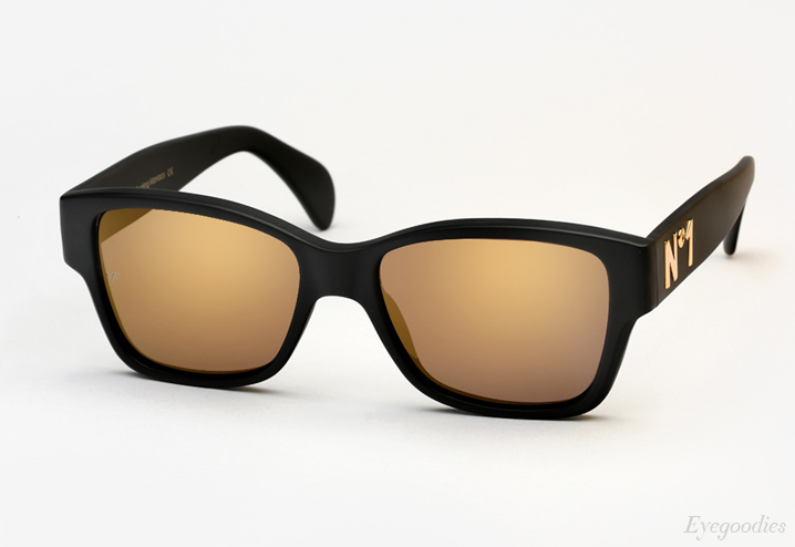 Vintage Frames Company Dice - Matte Black and Gold sunglasses