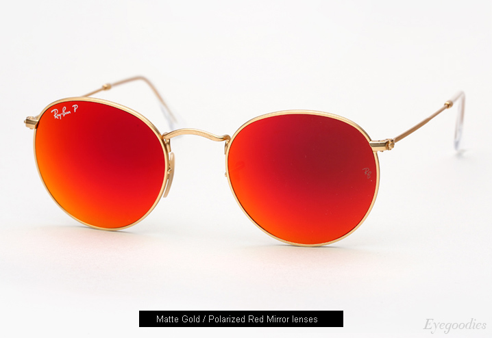 ray ban red mirror