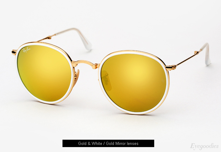 ray ban gold mirror