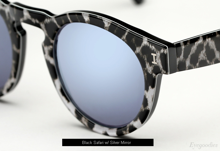Illesteva Leonard sunglasses - Black Safari w/ Silver Mirror