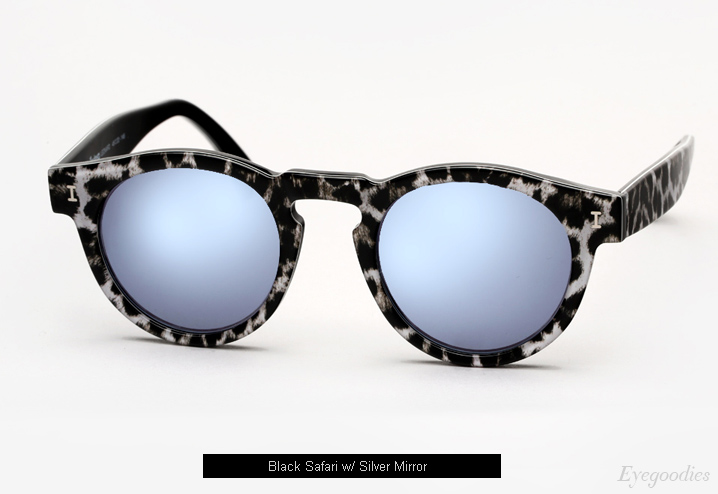 Illesteva Leonard sunglasses - Black Safari w/ Silver Mirror