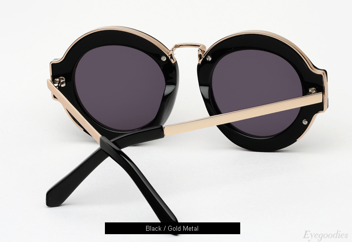 Karen Walker Maze Sunglasses - Black / Gold Metal